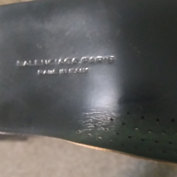 BALENCIAGA PARIS 43/44  LEATHER HI SLIP-ON LOAFER - Picture 2 of 4